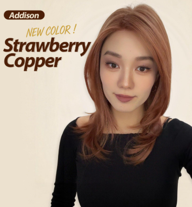 Addison-DWY 16-Inch Glueless Skin Weft Mono Lace Front Synthetic Wig - Mid-Length Brown with Highlights