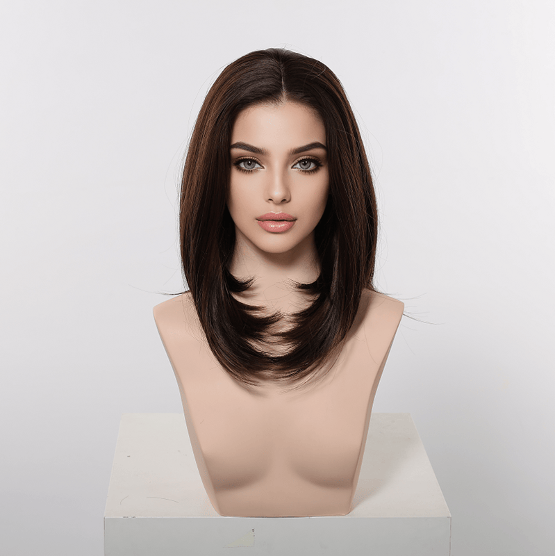 Chaya-DWY Lace Front Natural Jewish Wig Bob Straight Synthetic Wig 7 Shades 14 Inch