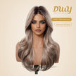 Vanessa -DWY Pre-cut U part Diamond Lace Mid length Icy Beige Blonde Body Wave Hair Glueless Synthetic Wigs for Women 22 Inches