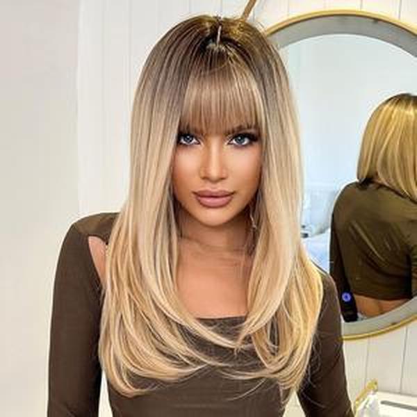 Jude-DWY Long Straight MiraScalp Sliky Glueless Synthetic Wig