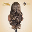 Salma - DWY Pre-Cut U-Part Diamond Lace Espresso Brown Curly Glueless Synthetic Wig 24 Inch