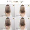 Halzey-DWY Pre cut U part Diamond Lace Icy Bronde Highlights Scandi Hairline BOB Glueless Synthetic Wig 15 Inch