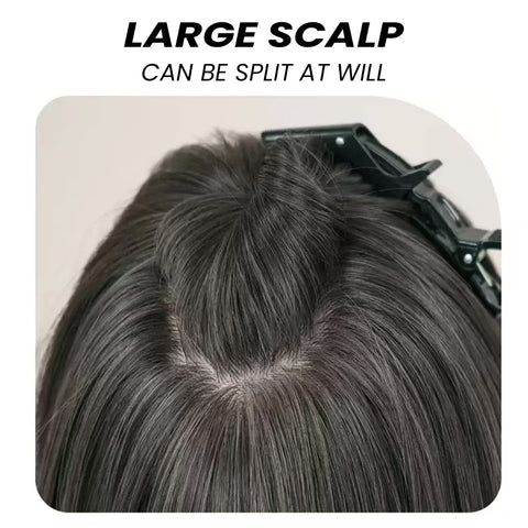 Suki-DWY 12-Inch Glueless Synthetic Wig - Short Reverse Bob with Blunt Bangs in Dark Brown