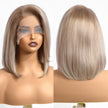Corinne C- DWY Human Hair Pre Plucked Bob Hair 13*6 Natural Textured Hair Invisible HD Lace Frontal Synthetic Wig