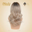 Gwen NEW CRAFT! [GEN4 cashmere Bionic Silky Top] 18 Inch Long Feathered Layerst Blonde With Dark Roots Glueless Synthetic Wig with Bangs for Women High Quality soft texture Easy Wear Comfortable Fit