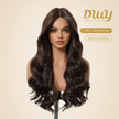 Marisol - DWY Pre-cut U part Diamond Lace Long-length Lace Milk Tea Blonde Curly Hair Glueless Synthetic Wigs for Women 26 Inch