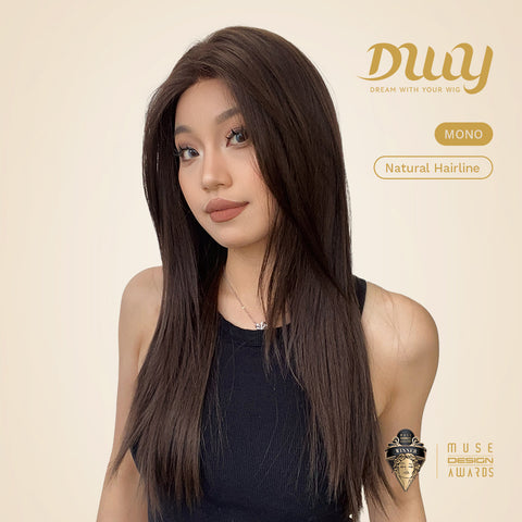 Rowan-DWY Mono Lace Front Free Part Long Straight Blonde Glueless Synthetic Wig