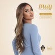 Mocca-DWY 13×6 Libera Lace Free Part Long-Length Wavy Brown with Highlights Synthetic Wig