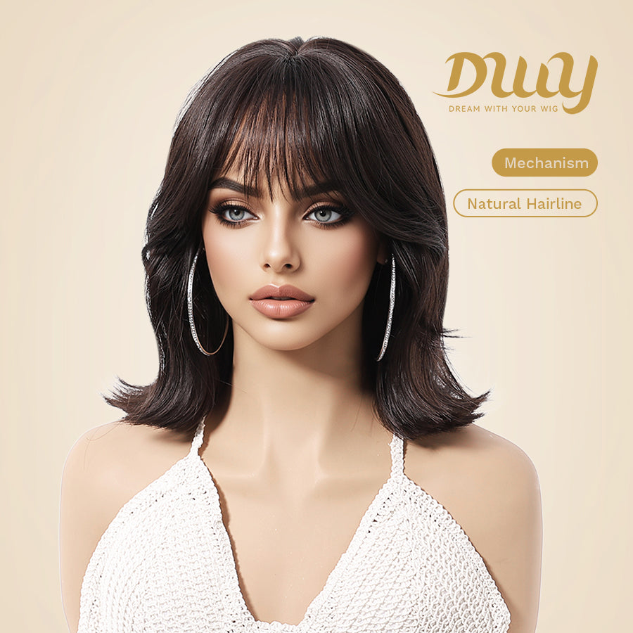 Suki-DWY 12-Inch Glueless MiraScalp Synthetic Wig