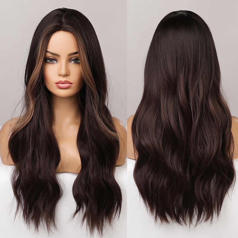 26 inch Long curly wigs brown and blonde highlight wigs women's wigs for daily or cosplay use LC6155-1