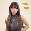 (Us Only)DWY MiraScalp Delia-DWY Mid Length Straight Cool Brown & Blonde Highlights Wig