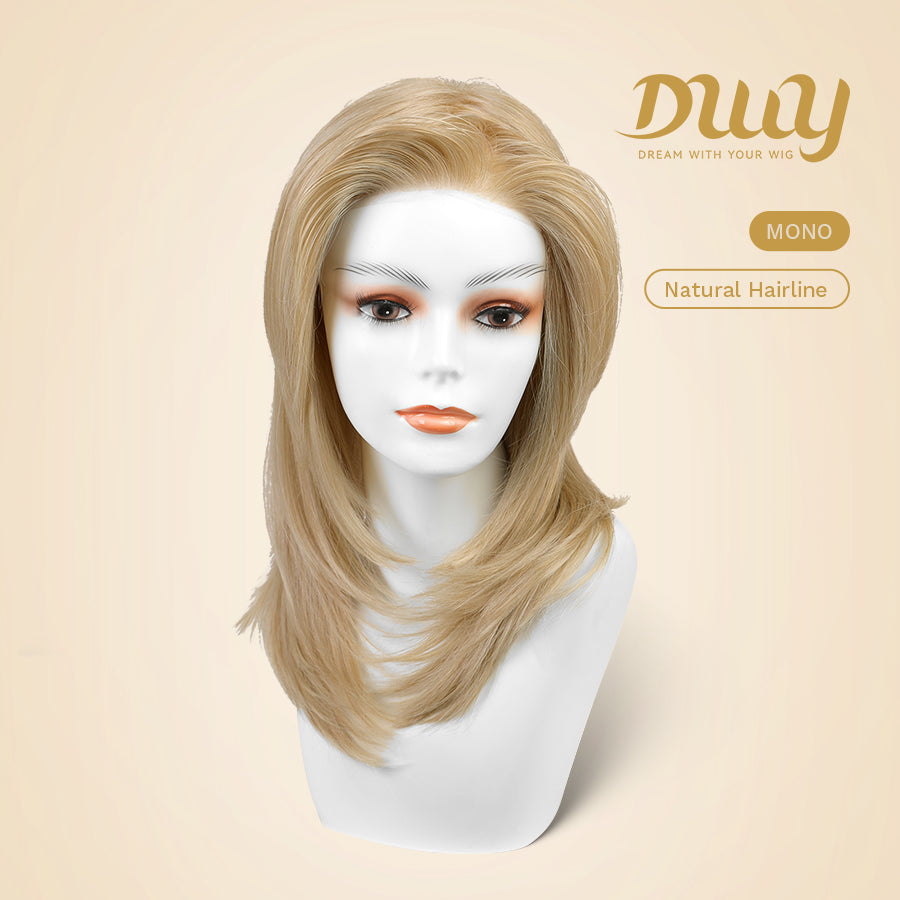 Tanya-DWY Mono Lace Front Free Part Short Natural Wavy Glueless Synthetic Wig