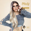 Natalie H -DWY 13x6 Lace Front Free Part Long Brown Ombre Glueless Synthetic Wig