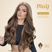 Biscuit-DWY Filter Lace 13×6 Body Waves Dark Brown Blonde Highlights Wig