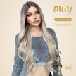 Natalie H -DWY 13x6 Lace Front Free Part Long Brown Ombre Glueless Synthetic Wig
