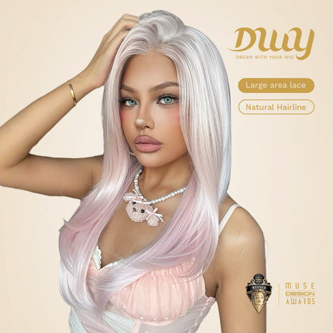 Amaris-New Arrival DWY 13×4 Filter Lace Front Free Part Long-Length Straight Brown Synthetic Wig