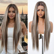 DWY-Body Wave Lace Front Wigs Pre Plucked 13x4 HD Lace Frontal Wigs Human Hair 180 Density Natural blonde and grey Wigs for Women Human Hair Lace Front Wig with Baby Hair Glueless