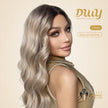 Teresa-DWY Lace Front T-Part Rooted Brown Blonde Long Wavy Synthetic Wigs