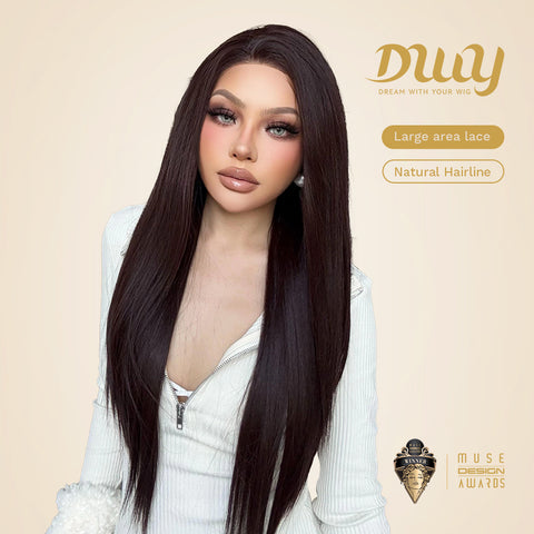 Abigail DWY Silky Striaight Natural Hairline Librea Lace Front Wig