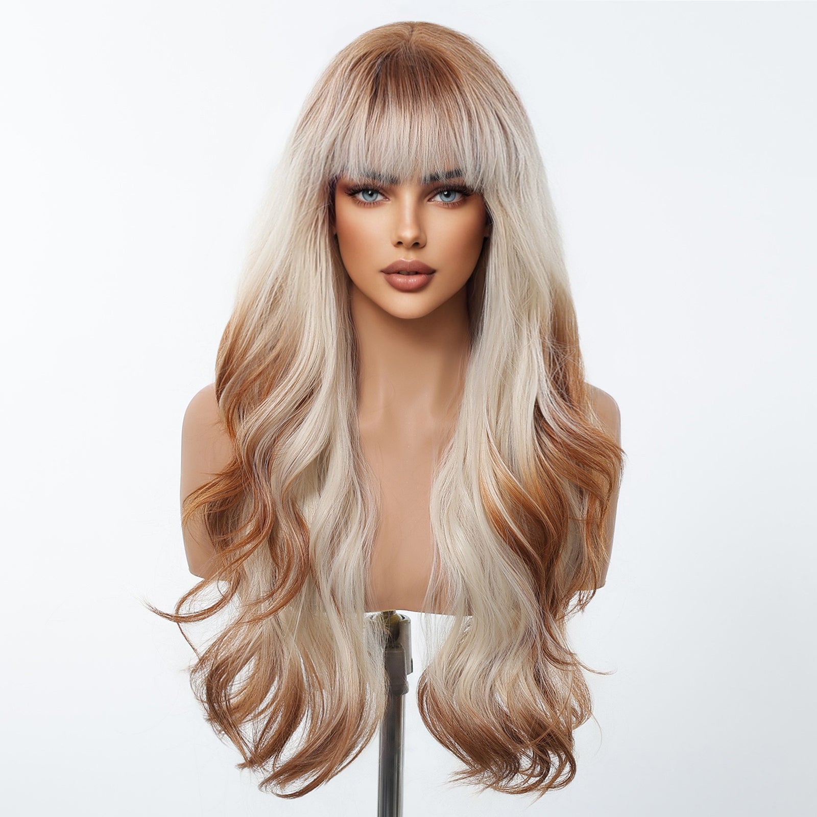 DWY 26 Inches Beach Wave Mixed Color Synthetic Wig