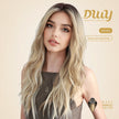 Mia-DWY Mono Lace Front Free Part Rooted Blonde Long Curly Synthetic Wig