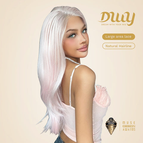 Amaris-New Arrival DWY 13×4 Filter Lace Front Free Part Long-Length Straight Brown Synthetic Wig