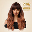 Eva - DWY Mid-Length Ginger With Dark Roots Curly Glueless Synthetic Wig 20 Inch