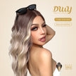 Paulina-DWY Mid-Length Curly Blonde With Dark Roots And Highlights Synthetic Wig