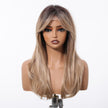 Melanie-DWY Blonde Synthetic Lace Front Long Straight Layered Glueless Wig