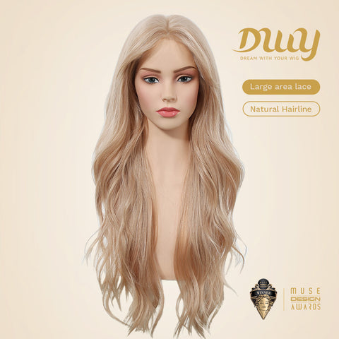 DWY Calantha - New Design Filter Lace 28 Inch Wavy Blonde Glueless Synthetic Wig