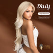 Lumi-DWY Lace Front 13×6 Platinum Blonde Wavy Free Part Synthetic Wig