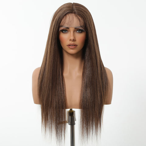 【Early Black Friday】Dwy T-Part Lace Wig - Elegant Mixed Brown Style for Black Women