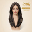 Willa- NEW! DWY Pre-cut U part Diamond Lace Long-length Lace Icy Bronde Highlighted Layer-cut Curly Hair Glueless Synthetic Wigs for Women 22 Inch
