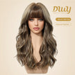 Nati C-DWY New Technology! Bionic Silk Top Mix Honey Bronde 22-Inch Long Wave Glueless Synthetic Wig