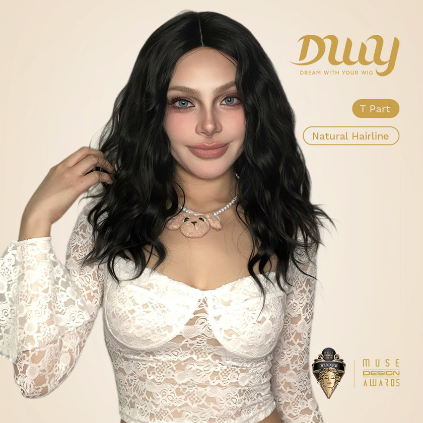 Claire-DWY Lace Front Middle Part Deep Wavy Glueless Synthetic Wig
