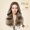 Isabella-DWY Lace Front T-Part Ombre Flax Brown Blonde Curly Synthetic Wig