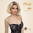 Eliana-DWY Mono Lace Front Free Part Short Rooted Blonde Synthetic Wig