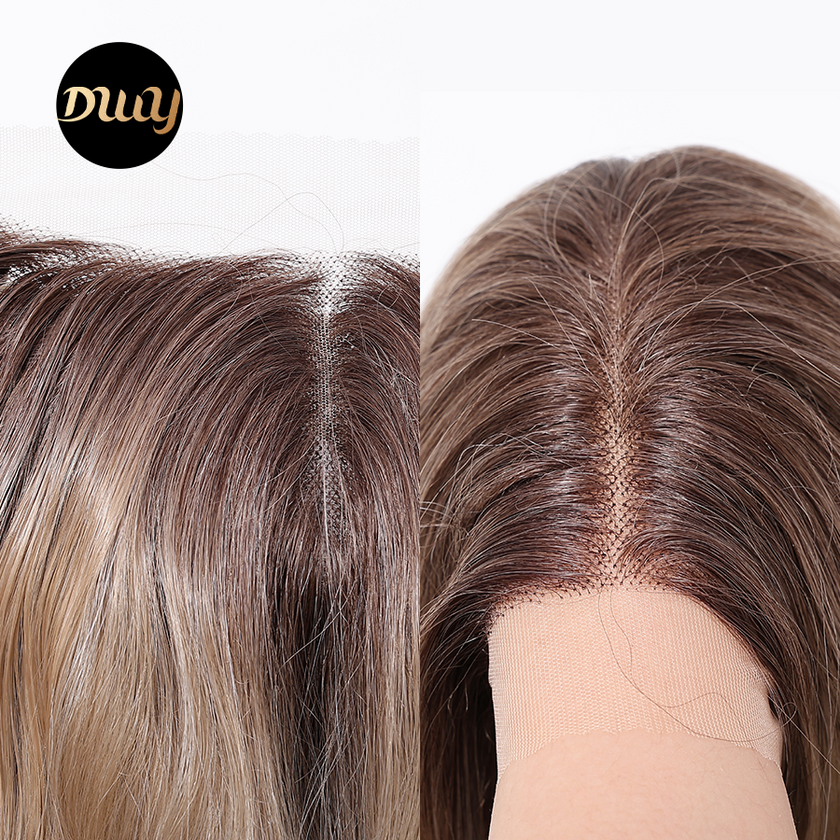Adalynn-DWY  Synthetic Lace Front Brown HD Lace Body Wave Pre Plucked Glueless Wig