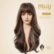 DWY Samara- Wavy MiraScalp Tea Brown with Highlights Glueless Synthetic Wig