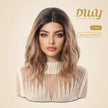 Rae-DWY T-Part Lace Front Shoulder Length Ombre Brown Bob Glueless Synthetic Wig