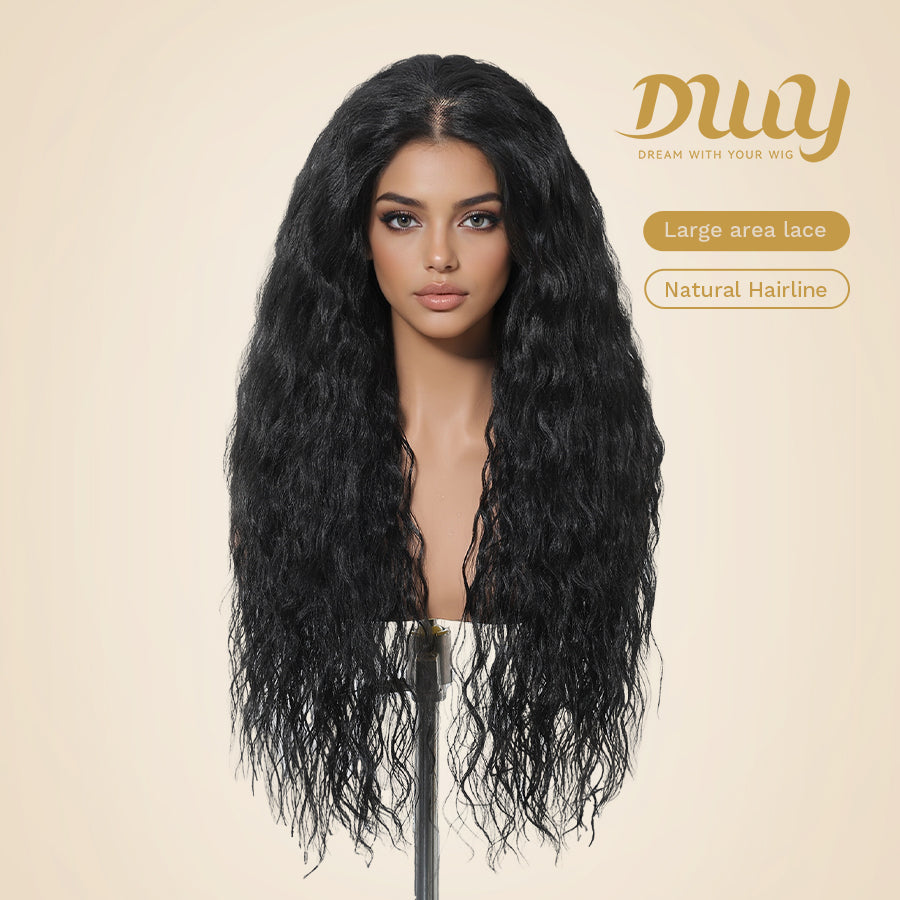 DWY Jet Black Lace Front Synthetic Wig