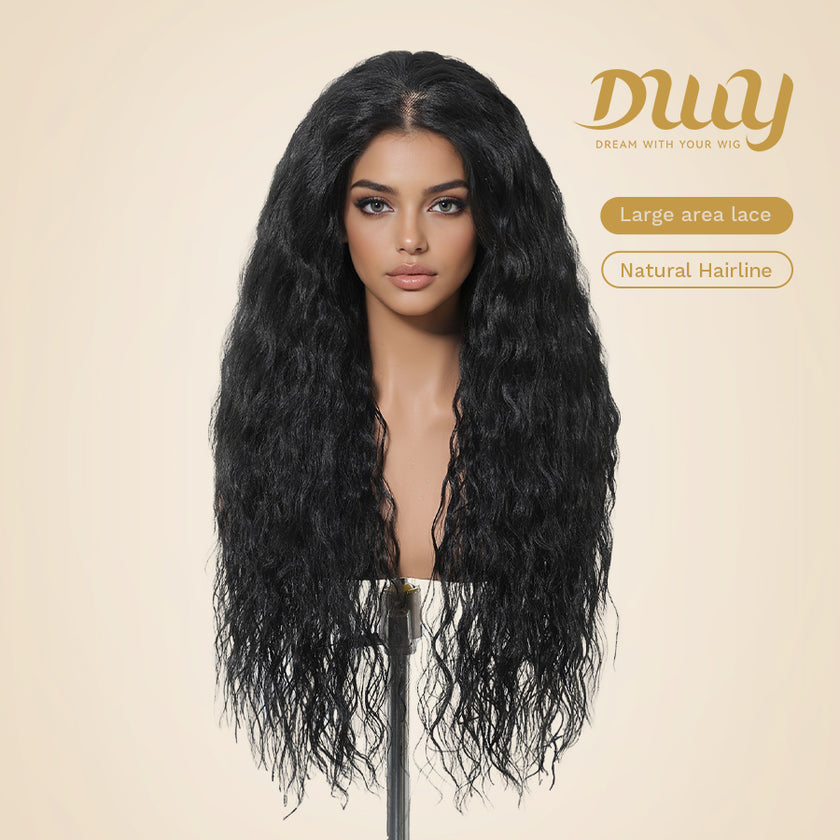 DWY Jet Black Lace Front Synthetic Wig