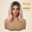 Berry H-DWY 13×4 Lace Front Free Part Short-Length Wavy Pink Glueless Synthetic Wig