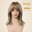 Faith C-DWY New Technology! Bionic Silk Top 14-Inch Long Wave Brown  Blonde Glueless Synthetic Wig
