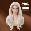 Silas C-DWY 13×6 Lace Front Free Part Long-Length Curly Platinum Blonde Glueless Synthetic Wig