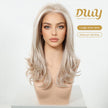 Lainey H-NEW COLOR DWY 13×4 Free Parting Hand -Tied Top Middle Length Light Brown with Highlights  Glueless Synthetic Wig