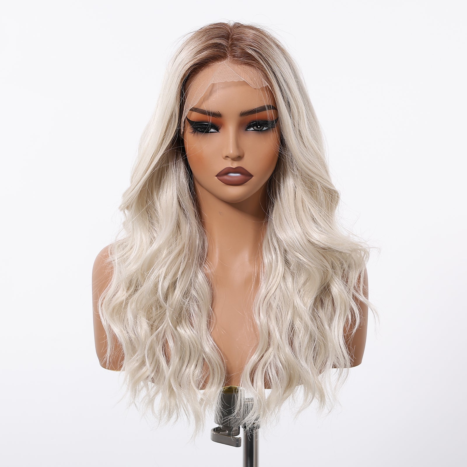 Amanda- DWY 13×6 Lace Front Free Part Mid-Length Water Wave Syn