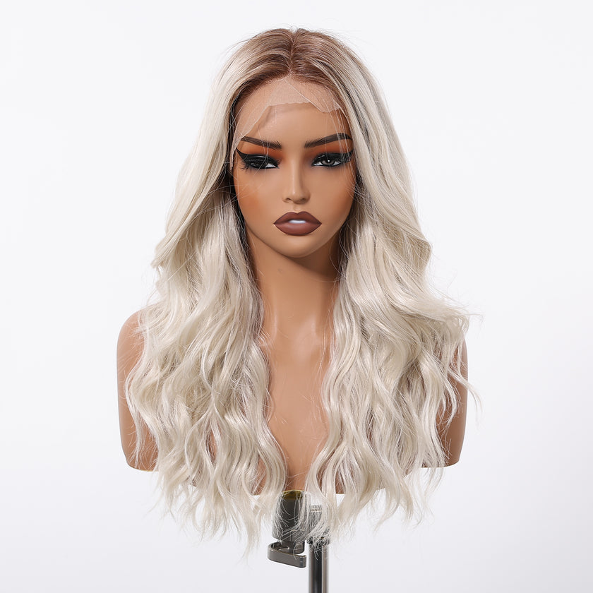 Amanda- DWY 13×6 Lace Front Free Part Mid-Length Water Wave Syn