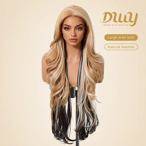 DWY Synthetic Lace Front Body Wave Wig – Glueless Blonde HD Lace Wig