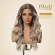 Lyna C-DWY 13*6 Lace Front Long Beach Wave Ombre Blonde with Highlight Glueless Synthetic Wig